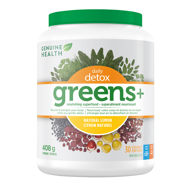 Greens+ Daily Detox, Natural Lemon 408g