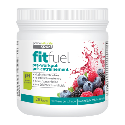 Fit Fuel Pre-Workout, Wild Berry Burst Flavour 210g