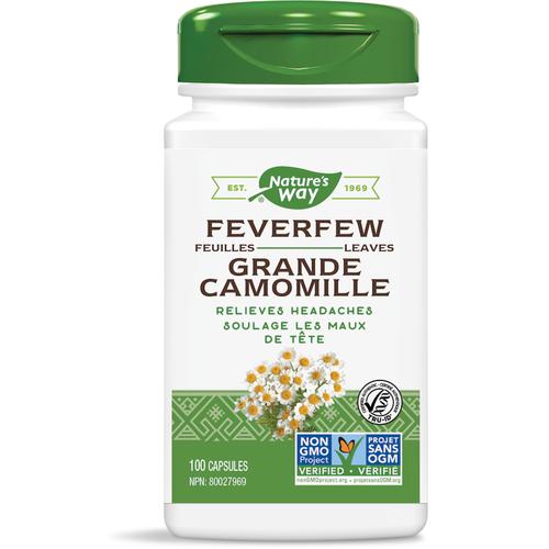 Feverfew Leaves, 100 Capsules
