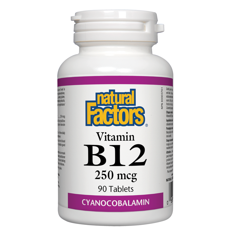 Vitamin B12, 250mcg 90 Tablets